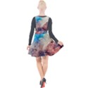 Abstract galaxy paint Plunge Pinafore Velour Dress View2