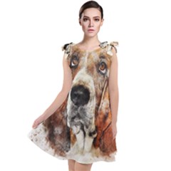 Dog Paint Tie Up Tunic Dress by goljakoff