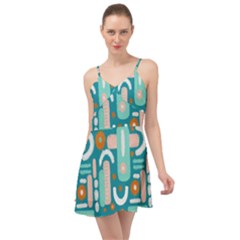 Abstract Shapes Summer Time Chiffon Dress by SychEva