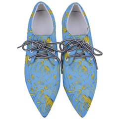 Folk Floral Pattern  Abstract Flowers Print  Seamless Pattern Pointed Oxford Shoes by Eskimos