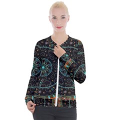 Mandala - 0008b - The Coffee Eye Casual Zip Up Jacket by WetdryvacsLair