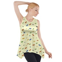 Dragonfly On Yellow Side Drop Tank Tunic by JustToWear