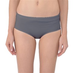 Carbon Grey Mid-waist Bikini Bottoms by FabChoice