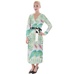  Palm Trees By Traci K Velvet Maxi Wrap Dress by tracikcollection