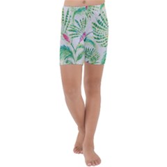  Palm Trees By Traci K Kids  Lightweight Velour Capri Yoga Leggings by tracikcollection