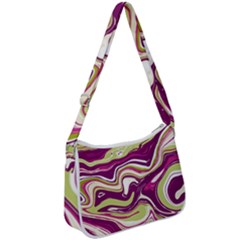 Vector Vivid Marble Pattern 5 Zip Up Shoulder Bag by goljakoff