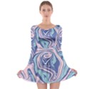 Vector Vivid Marble Pattern 10 Long Sleeve Skater Dress View1