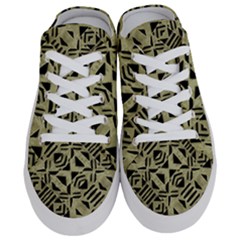 Linear Geometric Print Pattern Mosaic 2 Half Slippers by dflcprintsclothing