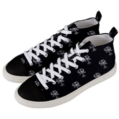 Ancient Greek Artwork Motif Pattern Men s Mid-top Canvas Sneakers by dflcprintsclothing