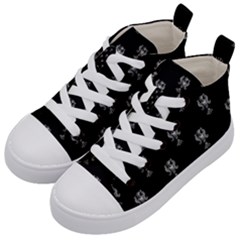 Ancient Greek Artwork Motif Pattern Kids  Mid-top Canvas Sneakers by dflcprintsclothing