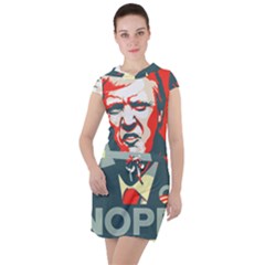 Trump Nope Drawstring Hooded Dress by goljakoff