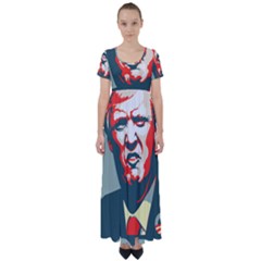 Trump Nope High Waist Short Sleeve Maxi Dress by goljakoff