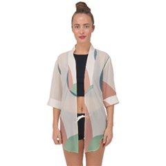 Abstract Shapes  Open Front Chiffon Kimono by Sobalvarro