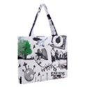 Skater-Underground Zipper Medium Tote Bag View2