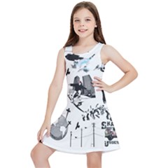 Skater-underground Kids  Lightweight Sleeveless Dress by PollyParadise