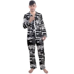 Skater-underground2 Men s Long Sleeve Satin Pajamas Set by PollyParadise