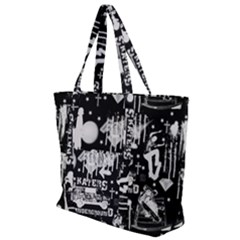 Skater-underground2 Zip Up Canvas Bag by PollyParadise