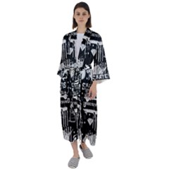 Skater-underground2 Maxi Satin Kimono by PollyParadise