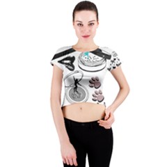 Love2 Crew Neck Crop Top by PollyParadise