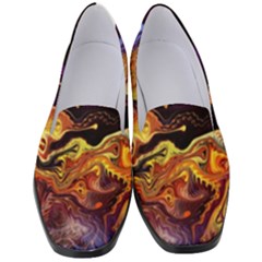 Nebula Starry Night Skies Abstract Art Women s Classic Loafer Heels by CrypticFragmentsDesign