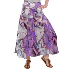 Blooming Lilacs Spring Garden Abstract Satin Palazzo Pants by CrypticFragmentsDesign