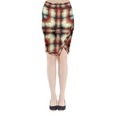 Royal Plaid  Midi Wrap Pencil Skirt by LW41021