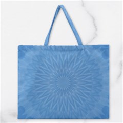 Blue Joy Zipper Large Tote Bag by LW41021