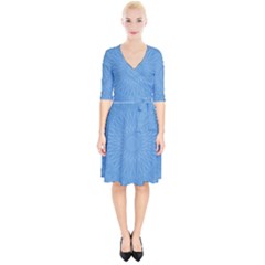 Blue Joy Wrap Up Cocktail Dress by LW41021