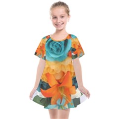 Spring Flowers Kids  Smock Dress by LW41021