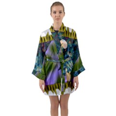 Jungle Lion Long Sleeve Satin Kimono by LW41021