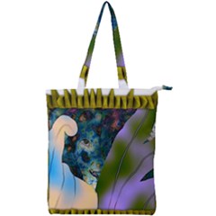 Jungle Lion Double Zip Up Tote Bag by LW41021