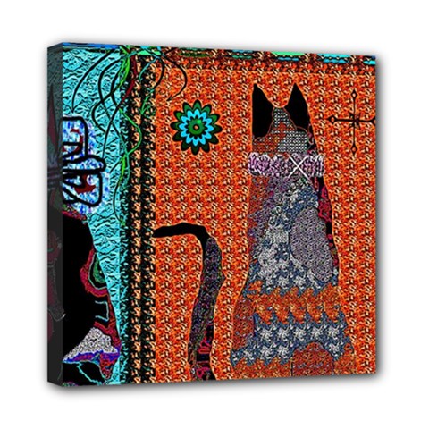 Cats Mini Canvas 8  X 8  (stretched) by LW41021