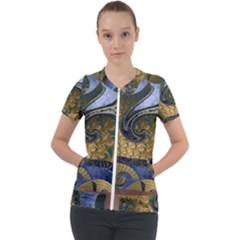 Sea Of Wonder Short Sleeve Zip Up Jacket by LW41021