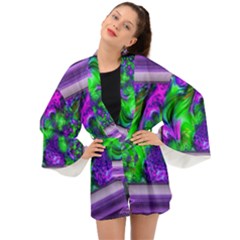 Feathery Winds Long Sleeve Kimono by LW41021