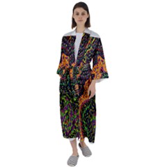 Goghwave Maxi Satin Kimono by LW41021