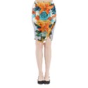 Spring Flowers Midi Wrap Pencil Skirt View1