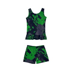 Cyber Camo Kids  Boyleg Swimsuit by MRNStudios