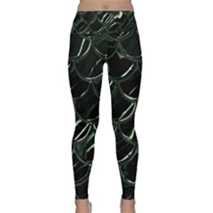 Dragon Scales Lightweight Velour Classic Yoga Leggings by PollyParadise