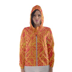 Orange/yellow Line Pattern Women s Hooded Windbreaker by LyleHatchDesign