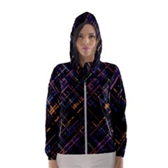 Criss-cross Pattern (multi-colored) Women s Hooded Windbreaker by LyleHatchDesign