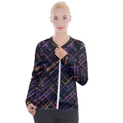 Criss-cross Pattern (multi-colored) Casual Zip Up Jacket by LyleHatchDesign