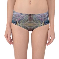 Marbling Ornate Mid-waist Bikini Bottoms by kaleidomarblingart