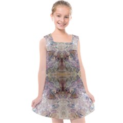 Marbling Ornate Kids  Cross Back Dress by kaleidomarblingart