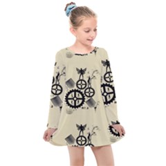 Angels Kids  Long Sleeve Dress by PollyParadise