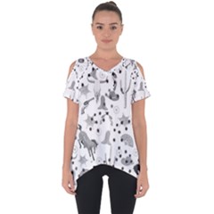 West Cut Out Side Drop Tee by PollyParadise