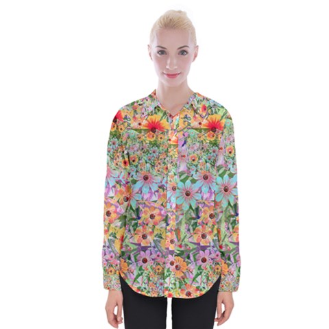 Secretgarden Womens Long Sleeve Shirt by PollyParadise