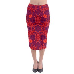 Red Rose Midi Pencil Skirt by LW323