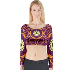 Tropical Twist Long Sleeve Crop Top by LW323