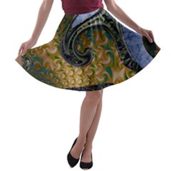 Ancient Seas A-line Skater Skirt by LW323