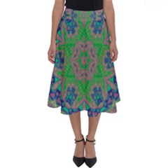 Spring Flower3 Perfect Length Midi Skirt by LW323